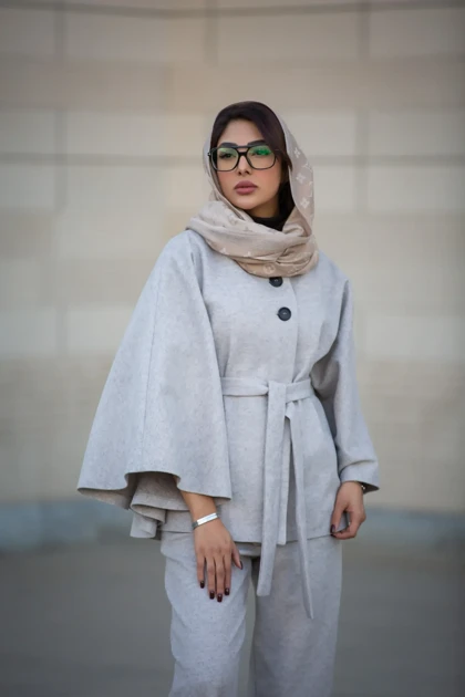 پالتو فوتر پانچ یقه ایستاده