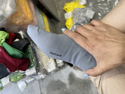 جوراب ساده نخی مچی دلینا