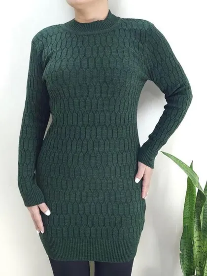 تونیک بافت یقه گرد قدبلند زنانه