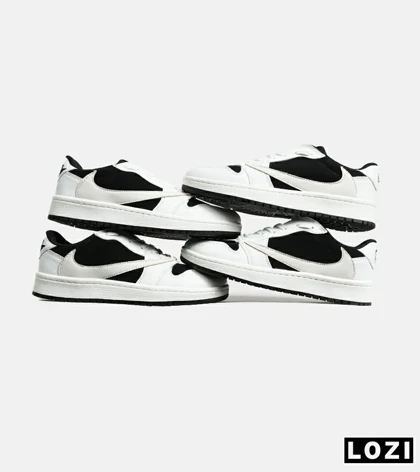 کفش کتانی مردانه سفید مشکی NIKE travis scott مدل 7030