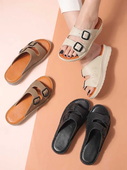 کفش صندل زنانه چرم واکر