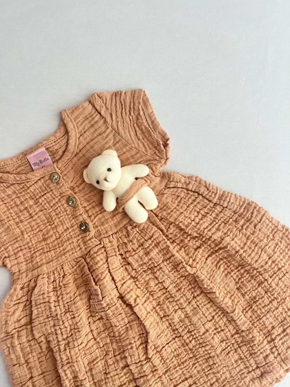 سارافون بچگانه پفکی عروسک دار ترک 7090