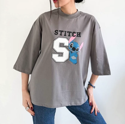 تیشرت باکسی زنانه استیج گرم بالا