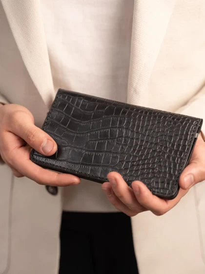 کیف پول چرم طبیعی کدb168