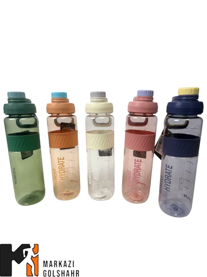 قمقمه ورزشی طلق شفاف 1 لیتری کد 568