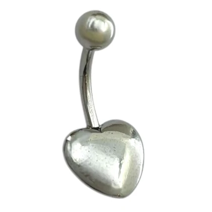 پیرسینگ ناف استیل طرح قلب