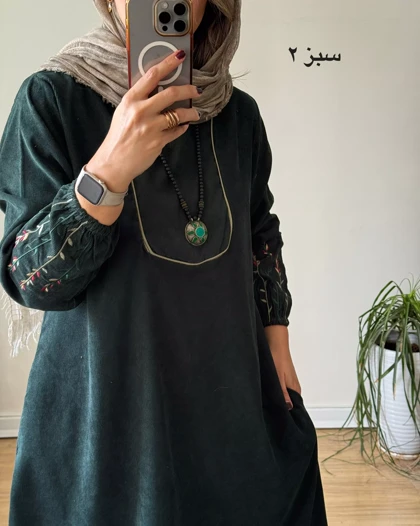 پیراهن مانتویی گندم 1