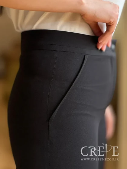 شلوار کرپ دوبل دمپا گشاد قد 110