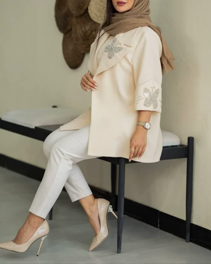کت لارا سنگدوزی طرح پروانه