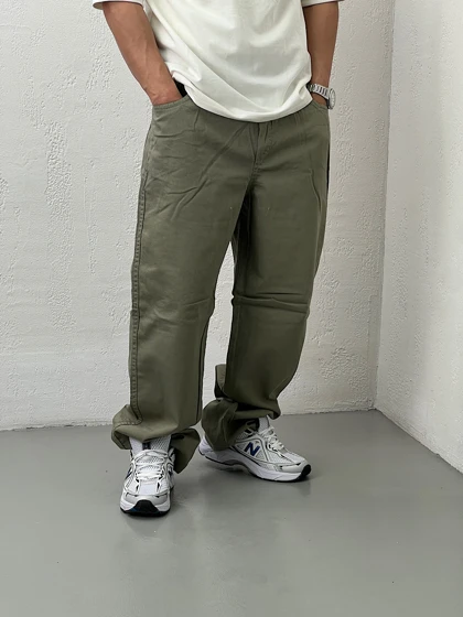 شلوار مردانه کتان بگ HAYTAN