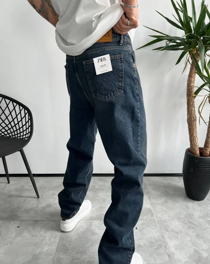 شلوار نیم بگ کثیفشور زاپ‌دار ZARA