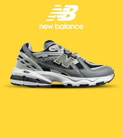 کفش کتانی بزرگ پا طوسی مشکی New Balance 1906R مدل 7544