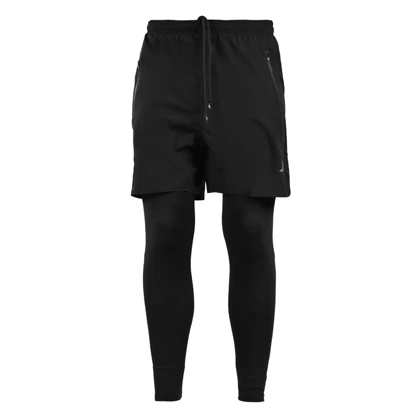 شلوارک و لگ سرهمی ورزشی مردانه مدل PY-3M1432 مشکی