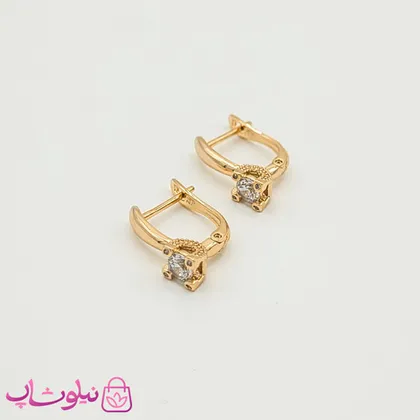 گوشواره زنانه ژوپینگ تک نگین