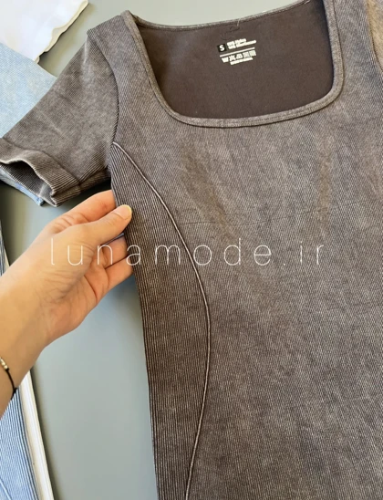 اورال ورزشی زنانه سنگشور یقه خشتی آستین کوتاه