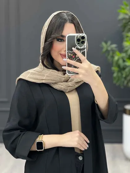 مانتو دو جیب آستین برگردون