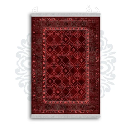 *جدید* فرشینه از جنس پارچه شانل مخمل ترک طرح فانتزی برند دفه کد 883