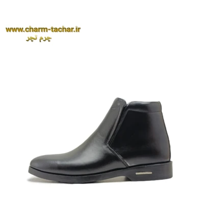 نیم بوت چلسی مردانه بغل زیپ چرم طبیعیsi934