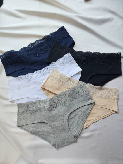 شورت نخی لبه دانتل کد: 90987