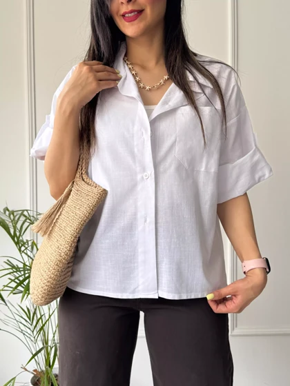 مانتو شومیزی باکسی سایه