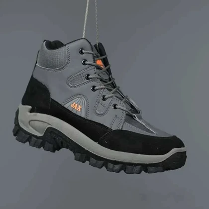 کفش ساق‌دار مردانه طوسی مدل JAX