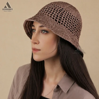 کلاه باکت بافتنی Crochet Bucket Hat HA199