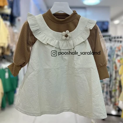 ست بلوز و پیراهن دخترانه 2 تا 6 سال وارداتی مدل گل