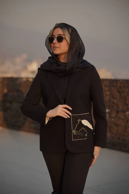 پالتو کتی « پدیده» با رنگ مشکی