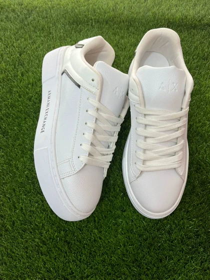 ونس ساده لژدار آرمانی الکس سفید کد 125 سایز 41 (3سانت لژ)