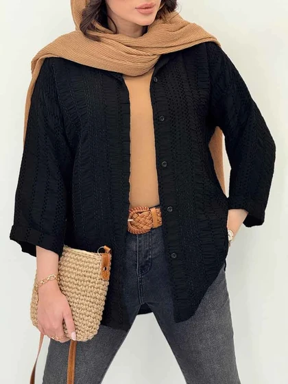 شومیز دوخت دار پایین هلال
