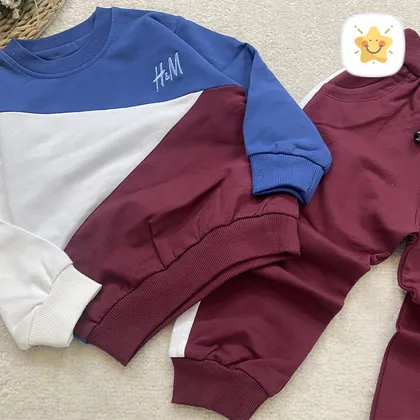 بلوز شلوار دورس پسرانه طرح H&M مناسب 1 تا 4 سال جنس عالی