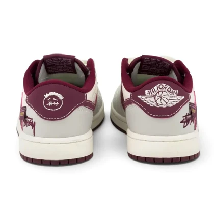 کتانی ویتنامی نایک ایر جردن وان لو تراویس اسکات استوسی زرشکیNike Air Jordan 1 Low Travis Scott Stussy Custom