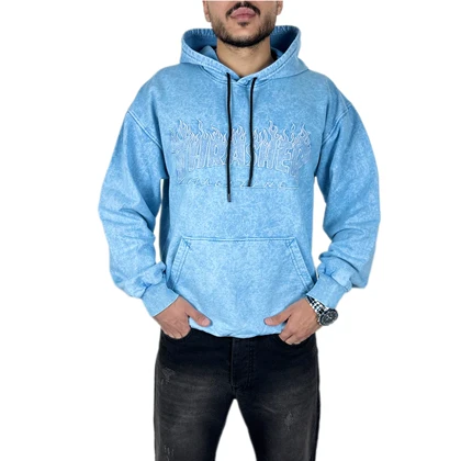 هودی سنگشور مردانه آبی طرح THRASHER