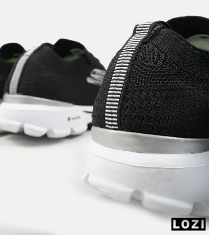 کفش کتانی بزرگ پا مشکی سفید اسکیچرز SKECHERS