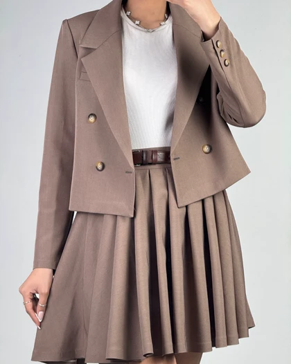 کراپ کت و دامن کد 190009