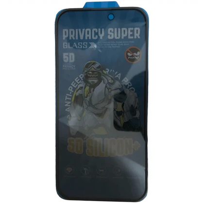 گلس پرایوسی ایربگ دار آیفون 15 پرو مکس 5 بعدی موکوسون Privacy Super