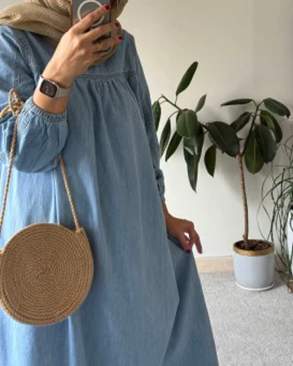 پیراهن جین پارچه ترک