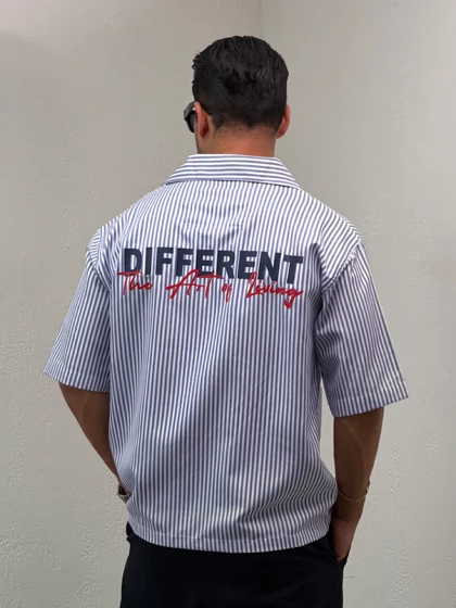 پیراهن مردانه راه راه باکسیDIFFERENT