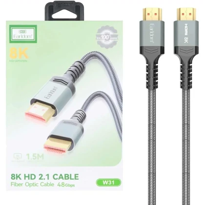 کابل HDMI 2.1 ارلدام Earldom مدل W31 طول 1.5 متر