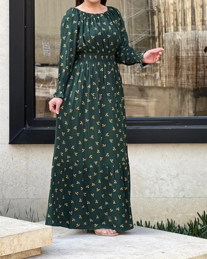 پیراهن گل‌دار نخ کجرا 6116
