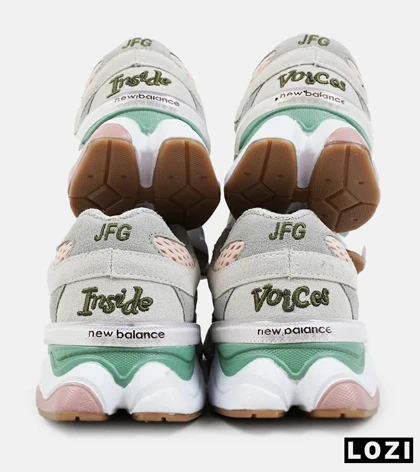 کفش کتانی مردانه و زنانه طوسی گلبهی NEW BALANCE 9060 مدل 2156