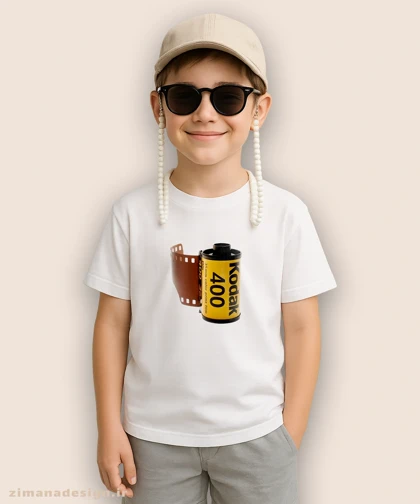 تیشرت بچگانه نوستالژی طرح فیلم نگاتیو