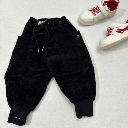 شلوار مخمل کبریتی لاینردار مدل مام