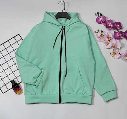 سویشرت کلاهدار داخل کرکی مدل ویانا کد 40201