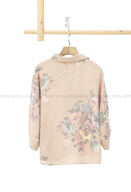 شومیز کراپ طرح دار کد1005313