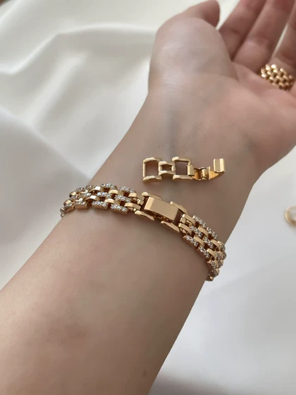 دستبند رولکس نگین‌دار ژوپینگ