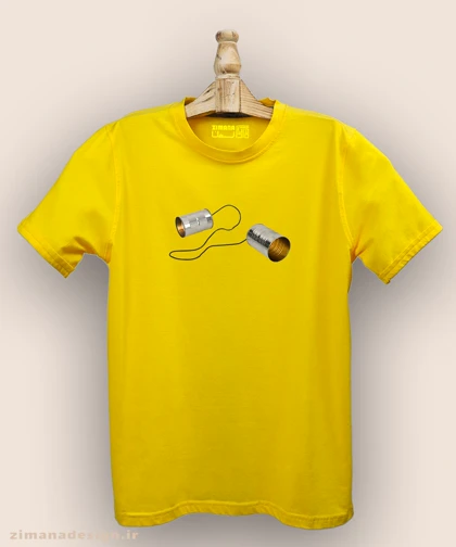 تیشرت مردانه و زنانه نوستالژی طرح تلفن قوطی