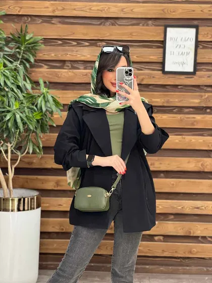 مانتو سرشانه ژیله دار پشت پاگن