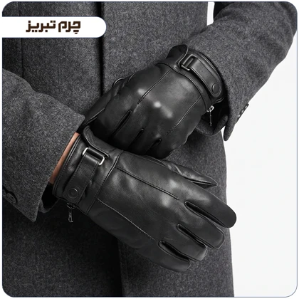 دستکش چرم مردانه کلاسیک مدل H780