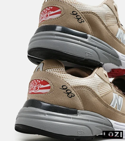 کفش کتانی بزرگ پا قهوه ای طوسی NEW BALANCE 993